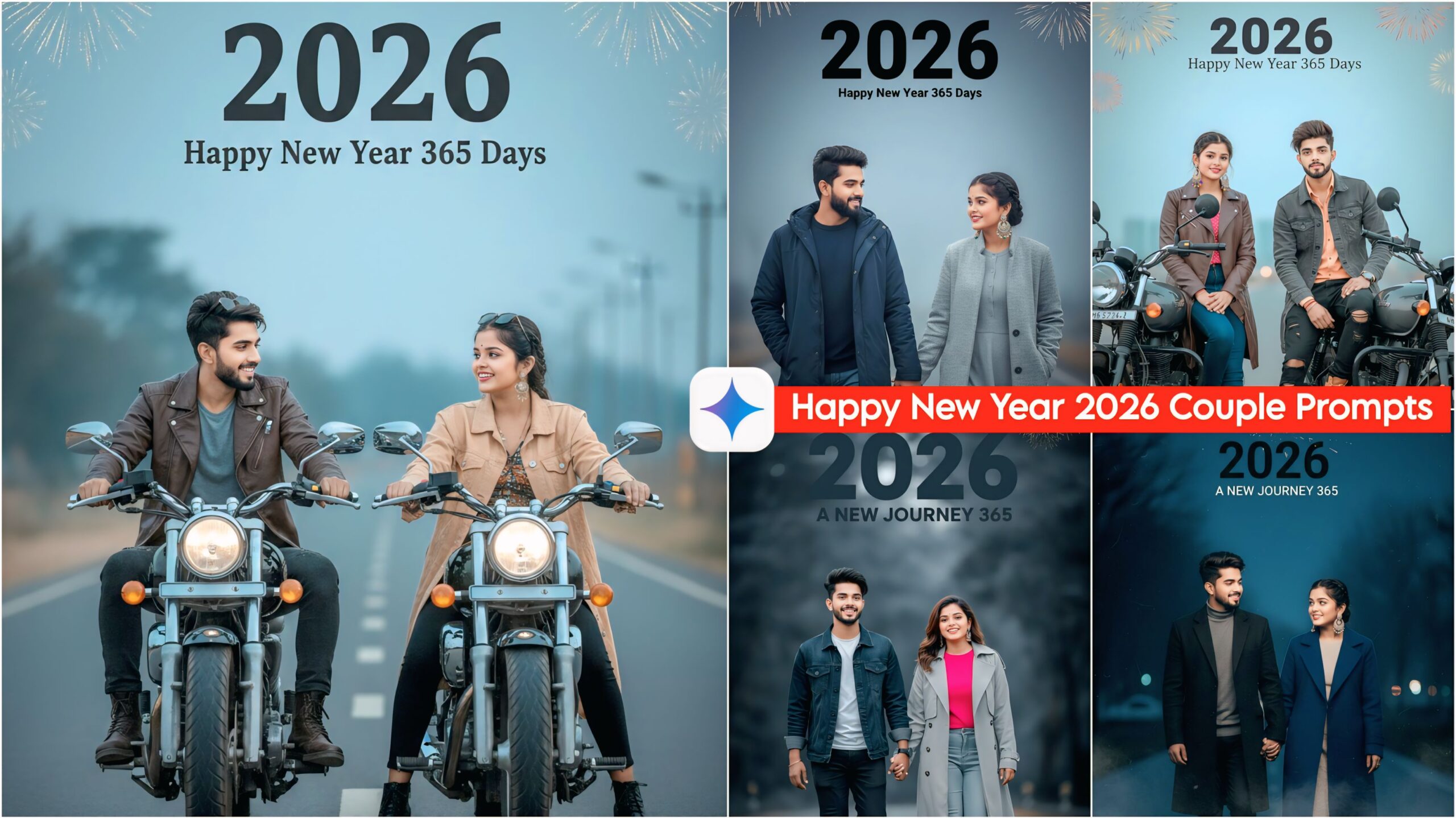 Google Gemini Happy New Year 2026 Couple Prompts, Ai Photo Editing