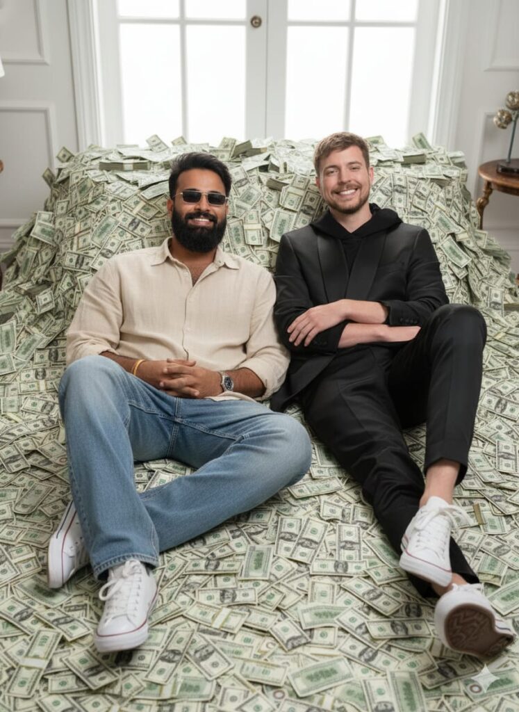 Google Gemini Mr beast Ai Photo Editing Prompt, 100% Face Matching