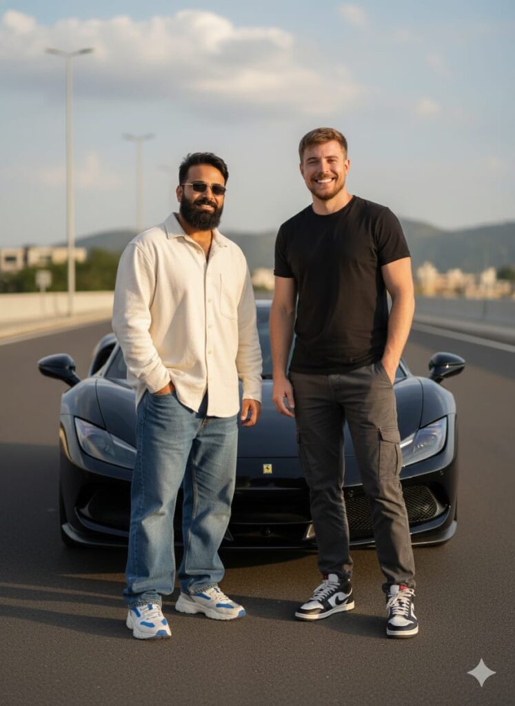 Google Gemini Mr beast Ai Photo Editing Prompt, 100% Face Matching