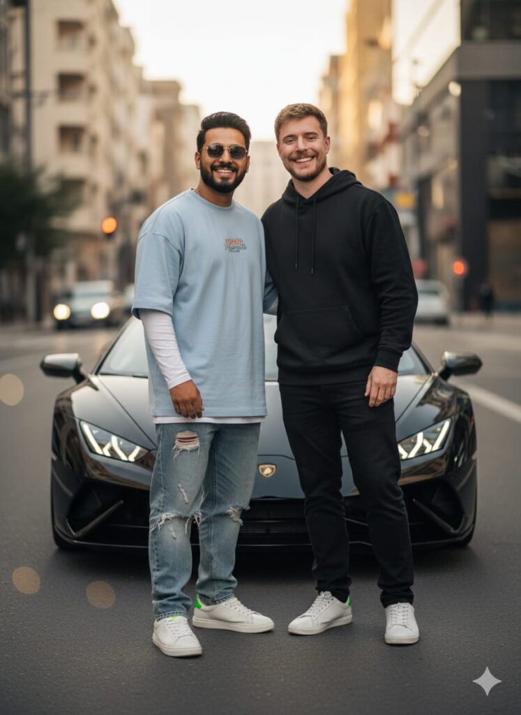 Google Gemini Mr beast Ai Photo Editing Prompt, 100% Face Matching