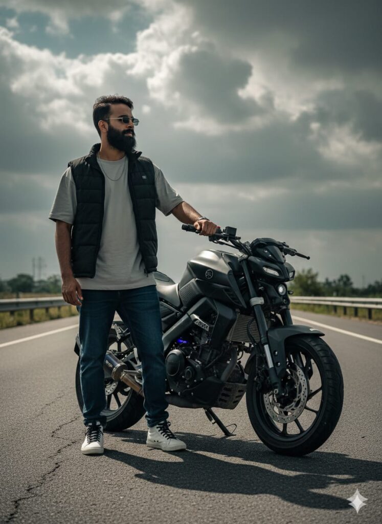 Viral Bike Yamaha MT 15 Ai Photo Editing Prompts, 100% Real Face