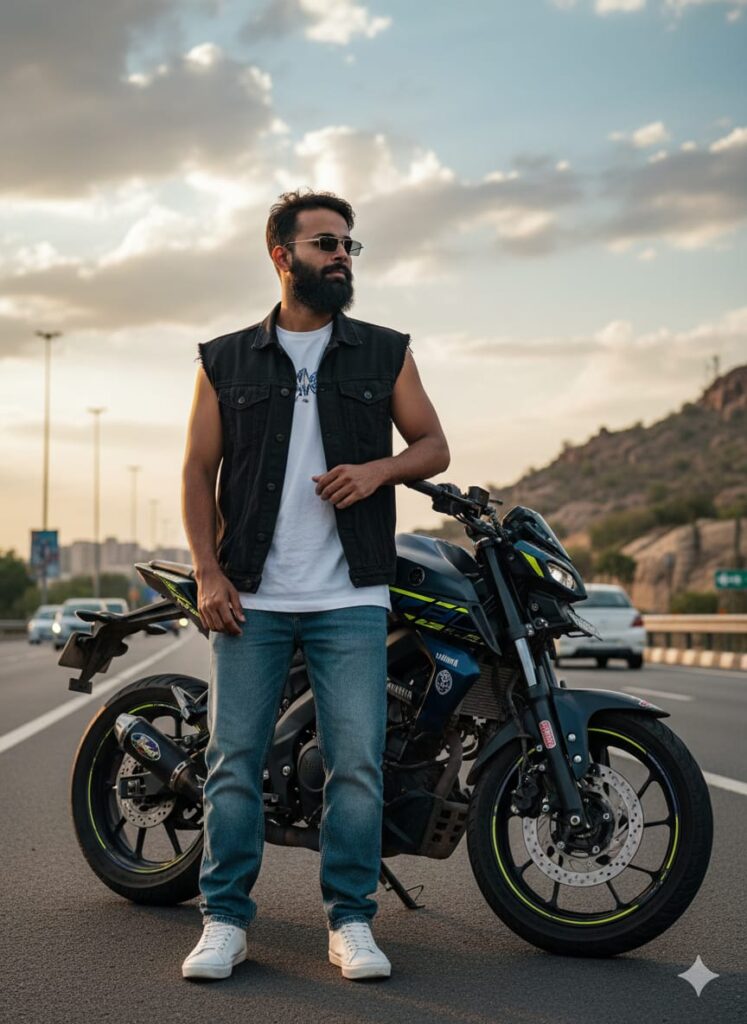 Viral Bike Yamaha MT 15 Ai Photo Editing Prompts, 100% Real Face