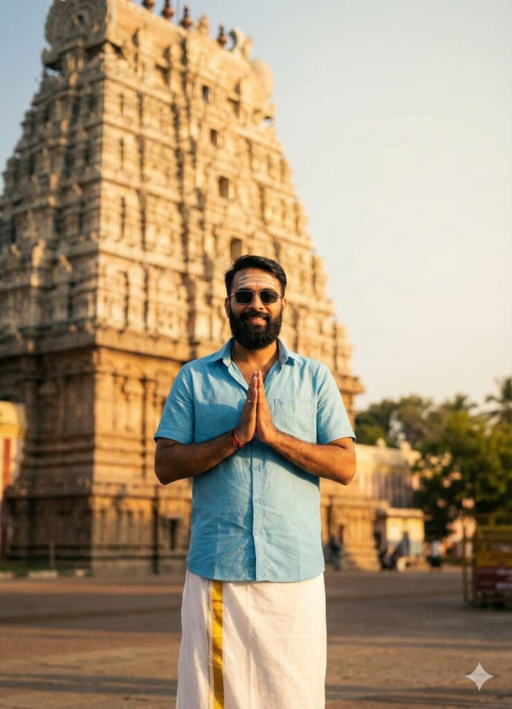 Google Gemini South Indian Temples Ai Photo Editing Prompts, 100% Face Match