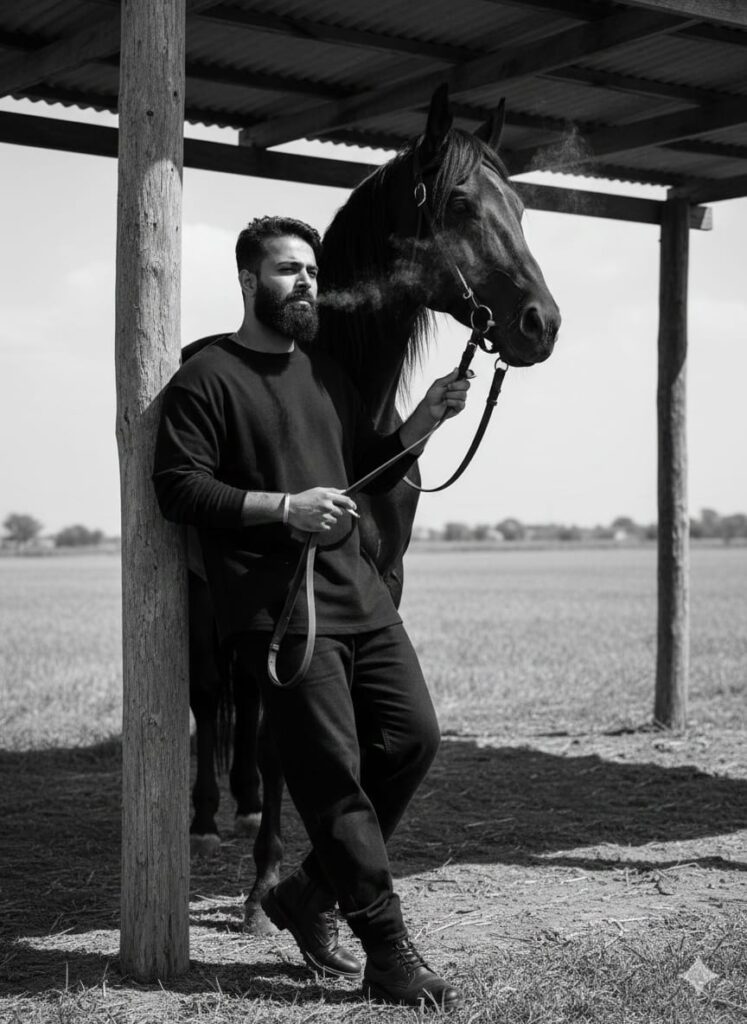 Black And White With Horse Ai Photo Editing Prompts 2026