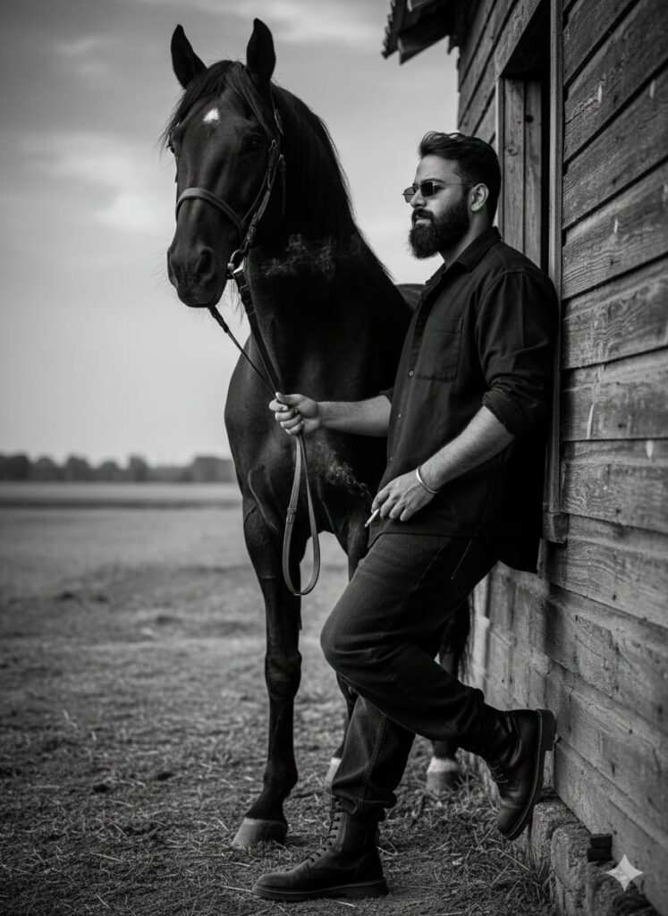 Black And White With Horse Ai Photo Editing Prompts 2026