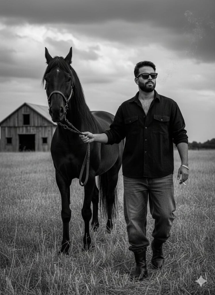 Black And White With Horse Ai Photo Editing Prompts 2026