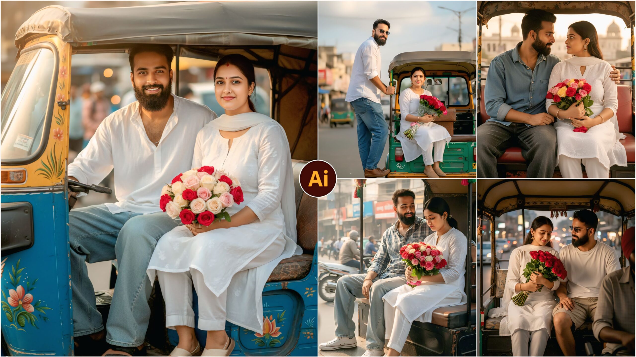 Google Gemini Cinematic Couple Ai Photo Editing Prompts - 100% Real Face