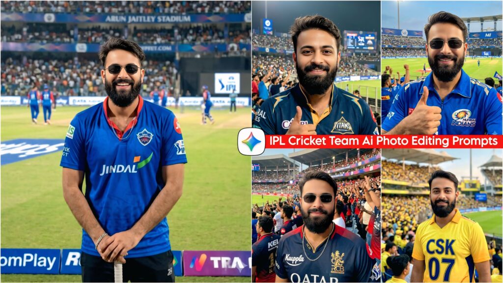 Google Gemini IPL Cricket Team Ai Photo Editing Prompts