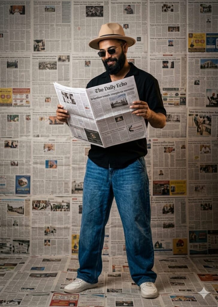 Top 10 Google Gemini Newspaper Background Photoshoot Ai Photo Editing Prompts