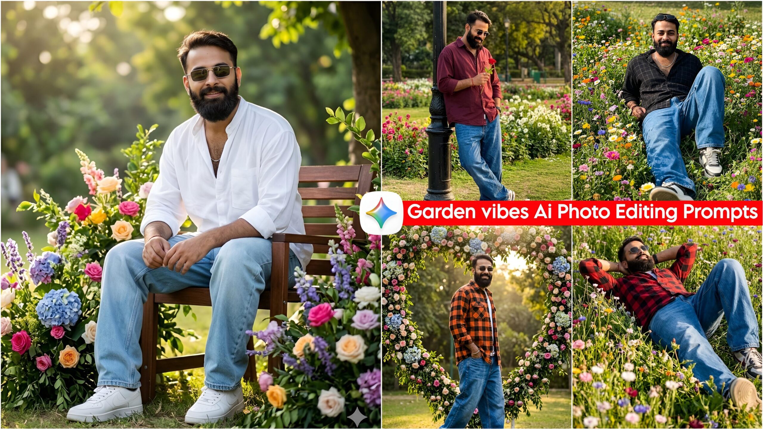 Google Gemini Garden vibes Ai Photo Editing Prompts