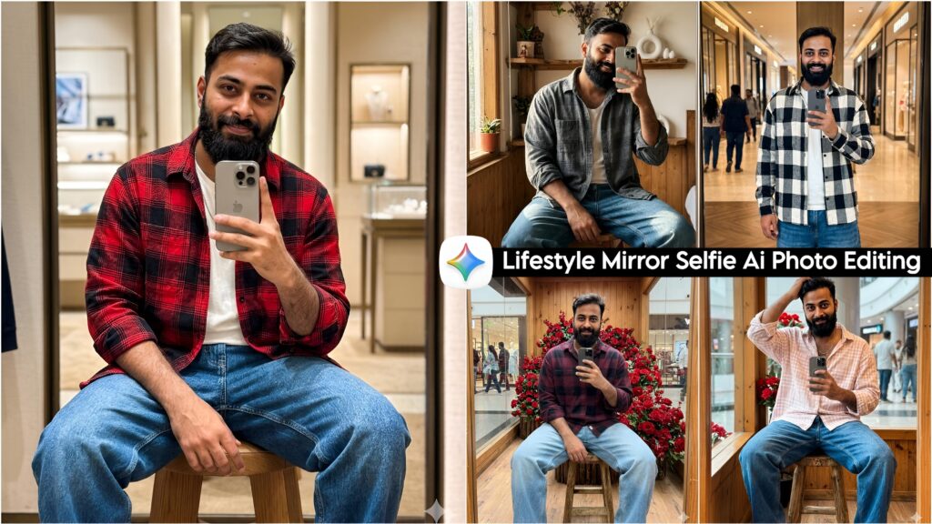 Google Gemini Lifestyle Mirror Selfie Ai Photo Editing Prompts