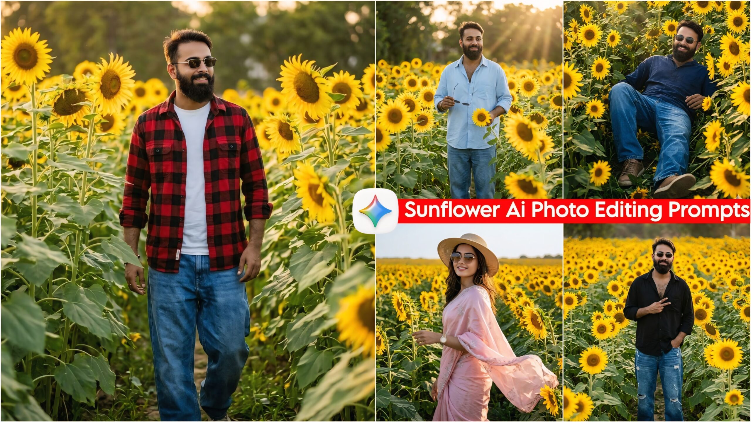 Google Gemini Sunflower Ai Photo Editing Prompts