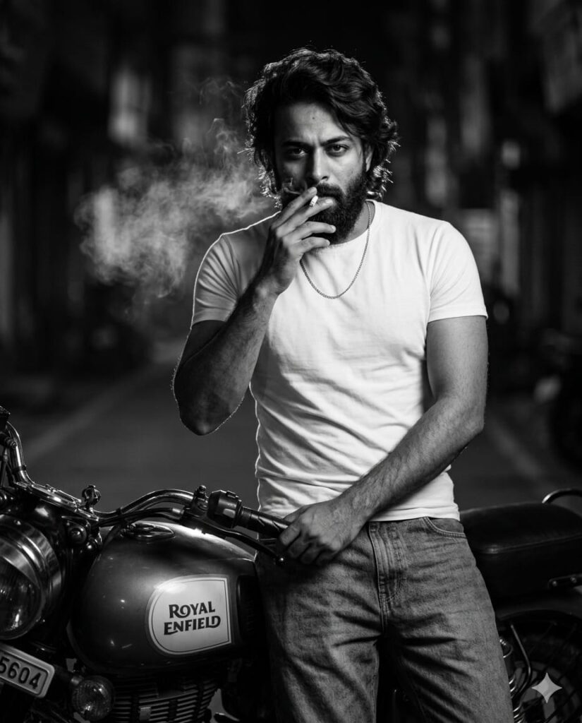 Black And White Rider Aesthetic Dark Photo Editing - Top 10 Google Gemini AI Prompts 3 Black And White Rider Aesthetic Dark Photo Editing - Top 10 Google Gemini AI Prompts