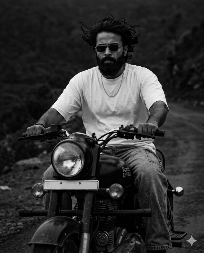Black And White Rider Aesthetic Dark Photo Editing - Top 10 Google Gemini AI Prompts 5 Black And White Rider Aesthetic Dark Photo Editing - Top 10 Google Gemini AI Prompts