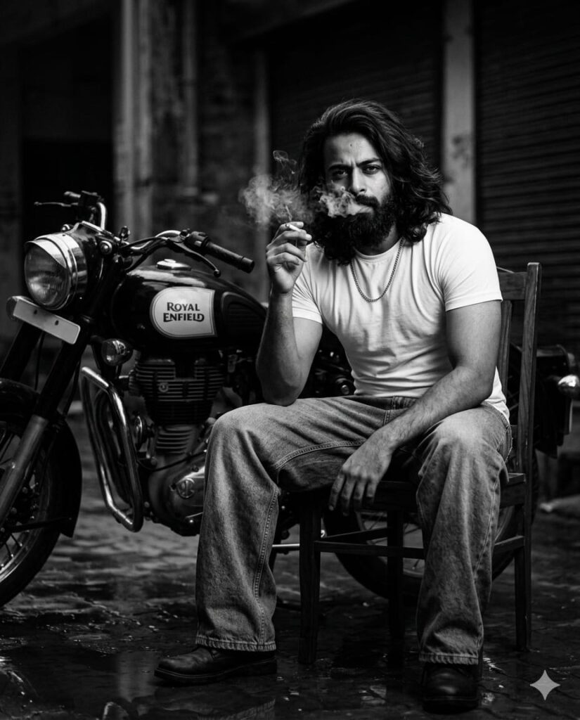Black And White Rider Aesthetic Dark Photo Editing - Top 10 Google Gemini AI Prompts 2 Black And White Rider Aesthetic Dark Photo Editing - Top 10 Google Gemini AI Prompts
