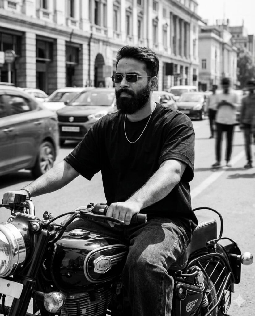 Black And White Rider Aesthetic Dark Photo Editing - Top 10 Google Gemini AI Prompts 11 Black And White Rider Aesthetic Dark Photo Editing - Top 10 Google Gemini AI Prompts