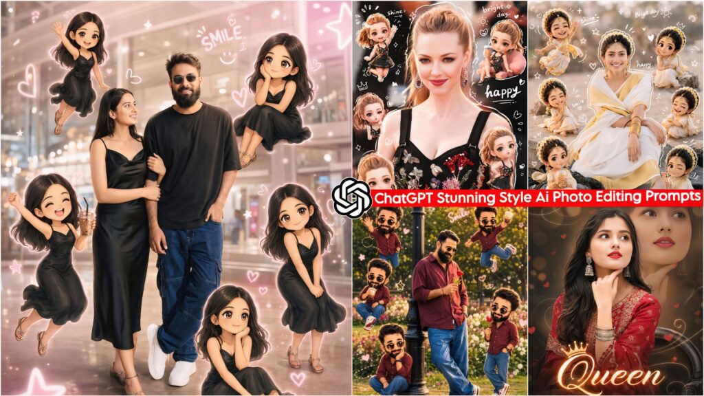 ChatGPT Stunning Style Ai Photo Editing Prompts - Chibi Cartoon Style