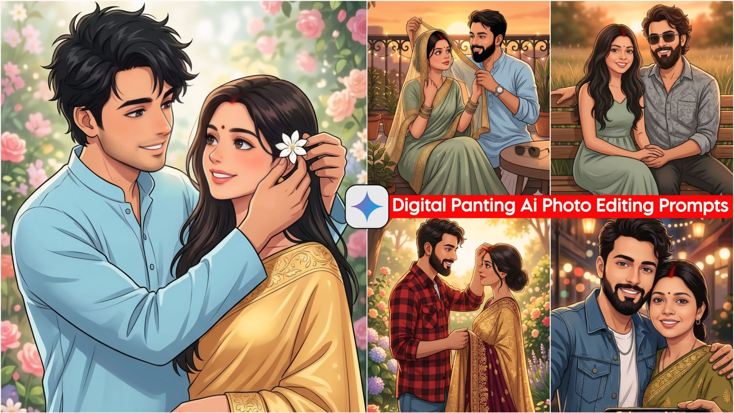Google Gemini Digital Painting Ai Photo Editing Prompts With 100% Working
