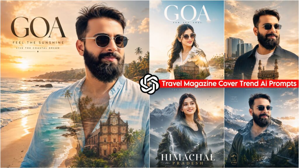 Travel Magazine Cover Trend Ai Photo Editing Prompts ChatGPT