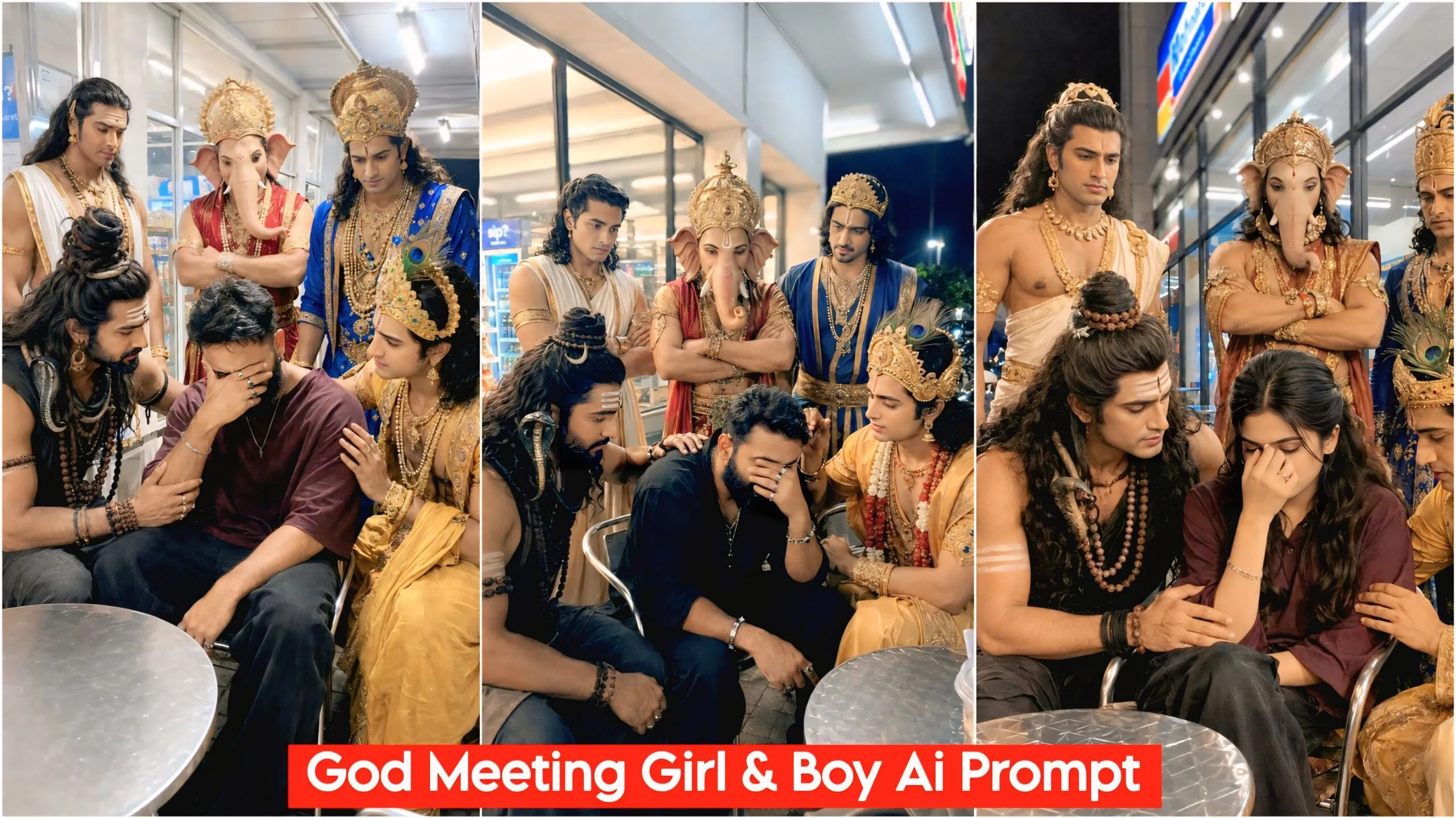 Aesthetic God Meeting Girl & Boy Ai Photo Editing Prompt Chatgpt