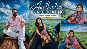 Aesthetic Lake Boating Photo Editing Prompt ChatGPT