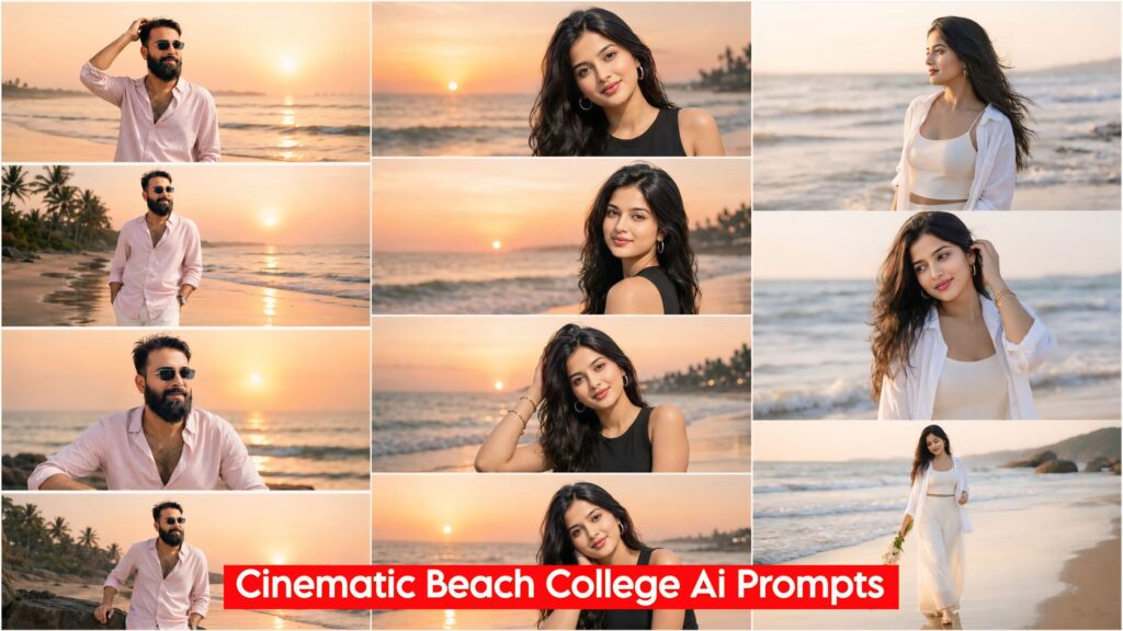 Cinematic Beach College Ai Photo Editing Prompt ChatGPT AI Prompts