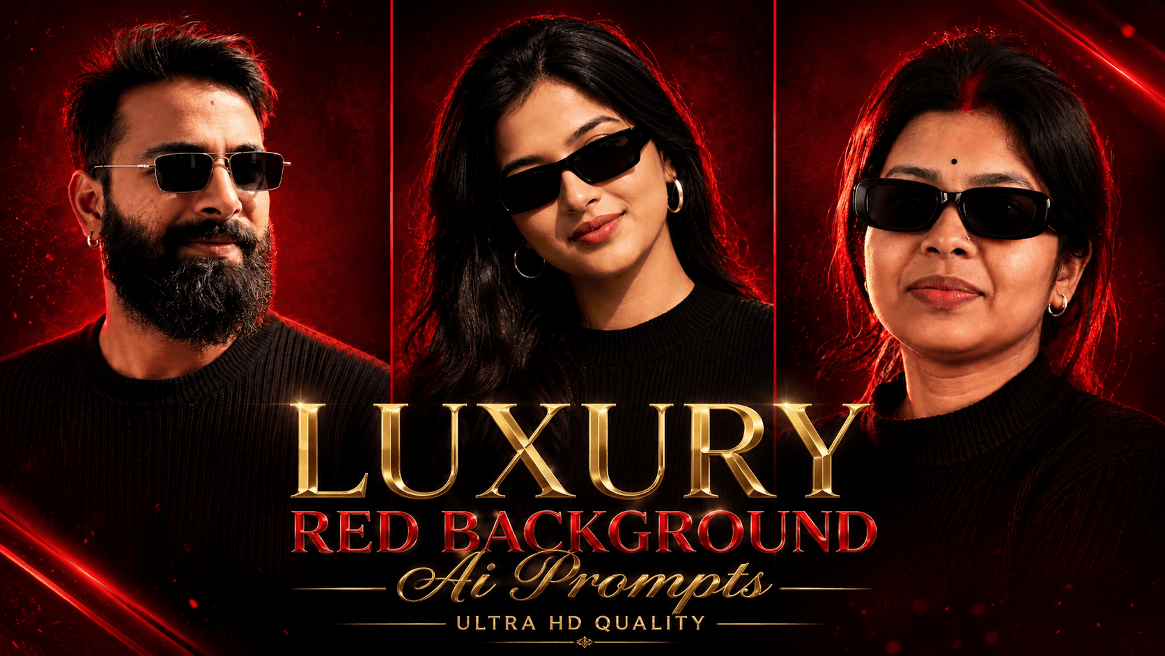 Luxury Red Background Ai Photo Editing Prompts