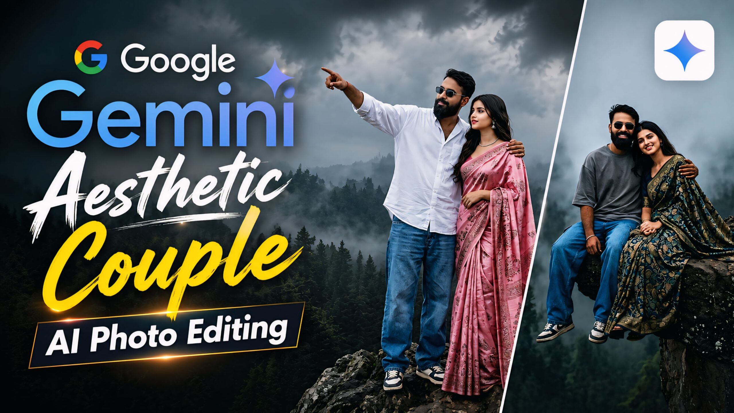 Google Gemini Aesthetic Couple AI Photo Editing Prompts