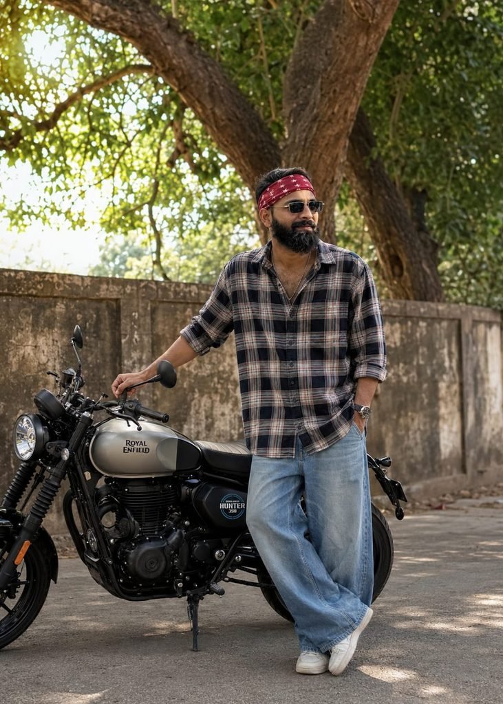 Royal Enfield Hunter 350 Lifestyle Photoshoot Prompts