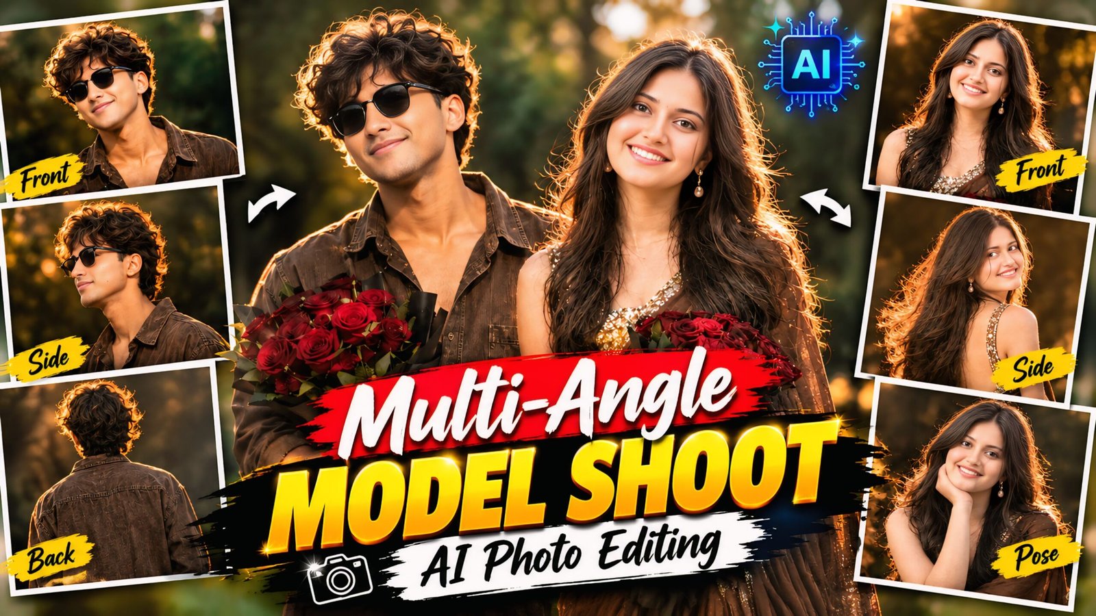 Multi-Angle Model Shoot AI Photo Editing Prompts