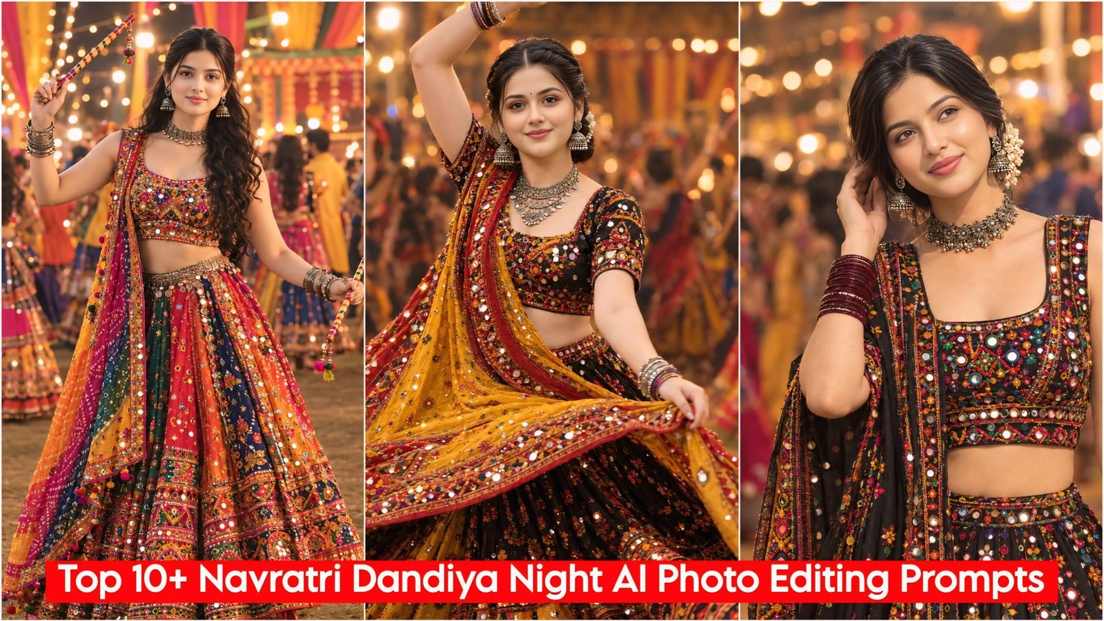 Navratri Dandiya Night Photo Editing Prompts