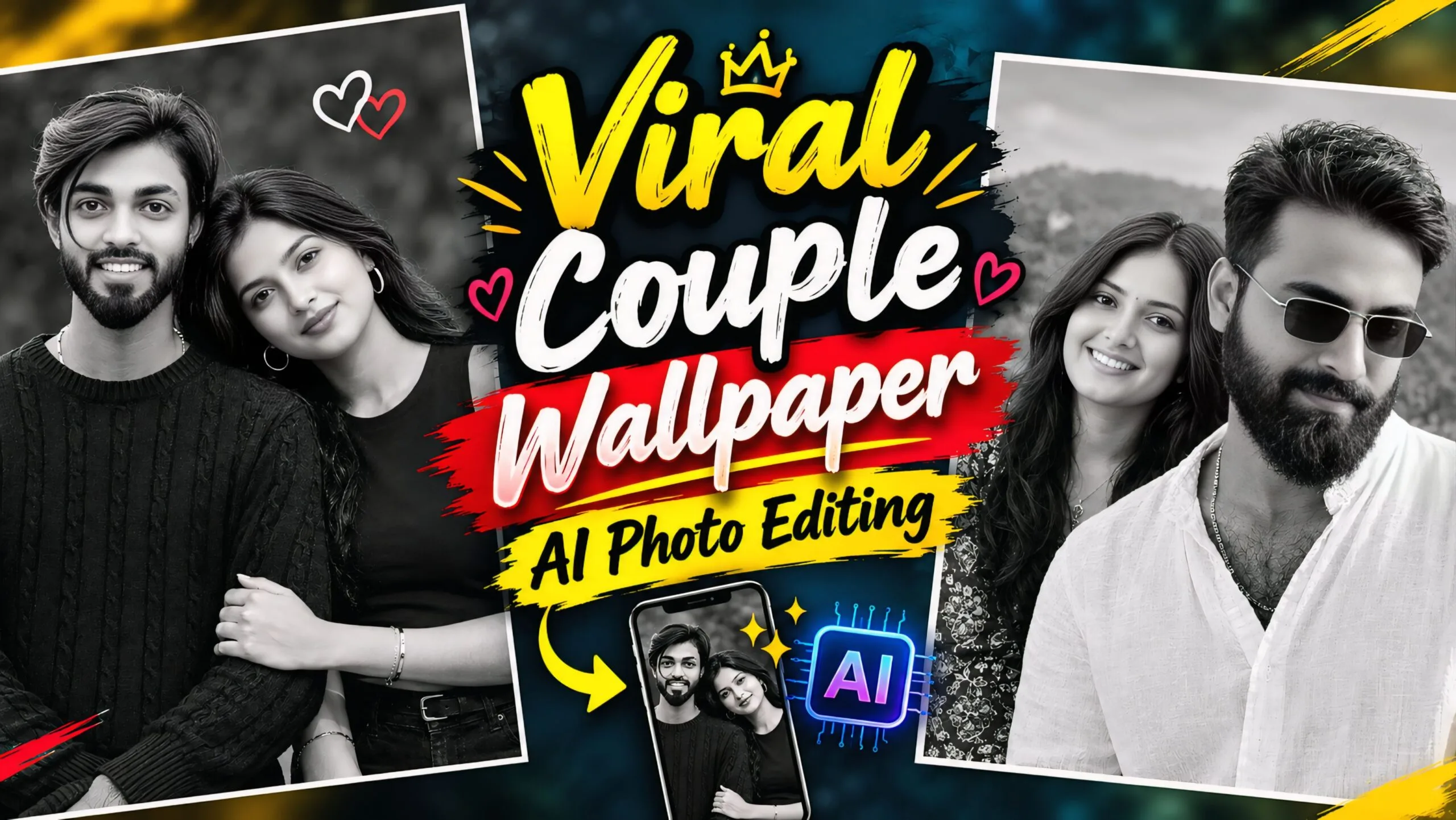 Viral Couple Wallpaper AI Photo Editing Prompts